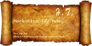 Herkovics Tünde névjegykártya