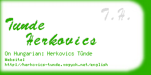 tunde herkovics business card